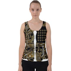 Brain Circuit Board Pcb Computer Velvet Tank Top by Wegoenart