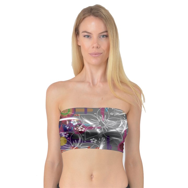 Flora Entwine Fractals Flowers Bandeau Top