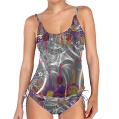 Flora Entwine Fractals Flowers Tankini Set by Wegoenart