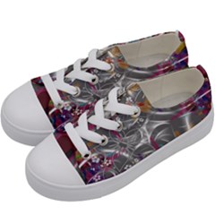 Flora Entwine Fractals Flowers Kids  Low Top Canvas Sneakers