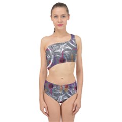 Flora Entwine Fractals Flowers Spliced Up Two Piece Swimsuit by Wegoenart