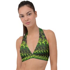 Fractal Gradient Colorful Infinity Halter Plunge Bikini Top