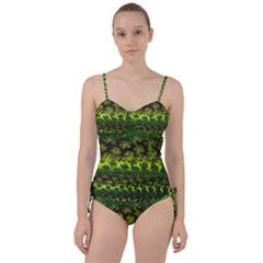 Fractal Gradient Colorful Infinity Sweetheart Tankini Set by Wegoenart