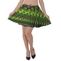 Fractal Gradient Colorful Infinity Velvet Skater Skirt by Wegoenart