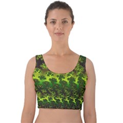 Fractal Gradient Colorful Infinity Velvet Crop Top by Wegoenart