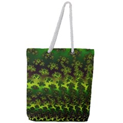 Fractal Gradient Colorful Infinity Full Print Rope Handle Tote (large) by Wegoenart