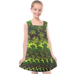 Fractal Gradient Colorful Infinity Kids  Cross Back Dress