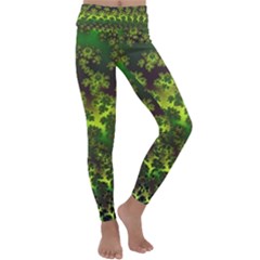 Fractal Gradient Colorful Infinity Kids  Lightweight Velour Classic Yoga Leggings by Wegoenart