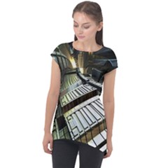 Fractals Fractal Art 3d Cap Sleeve High Low Top