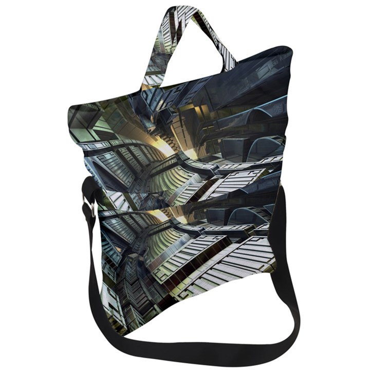 Fractals Fractal Art 3d Fold Over Handle Tote Bag