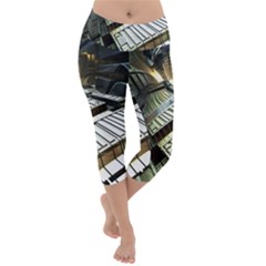 Fractals Fractal Art 3d Lightweight Velour Capri Yoga Leggings