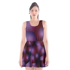 Fractal Rendering Scoop Neck Skater Dress