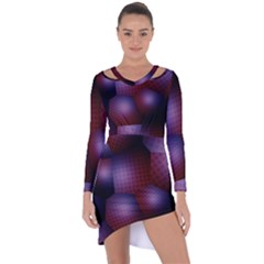 Fractal Rendering Asymmetric Cut-out Shift Dress by Wegoenart