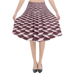 Graphics Geometric Paul Background Flared Midi Skirt by Wegoenart