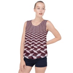 Graphics Geometric Paul Background Bubble Hem Chiffon Tank Top