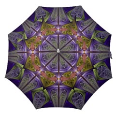 Fractal Blue Tin Pattern Texture Straight Umbrellas by Wegoenart