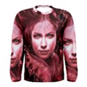 Portrait Woman Red Face Pretty Men s Long Sleeve Tee View1