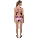 Portrait Woman Red Face Pretty Cut-Out Back One Piece Swimsuit View2