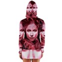 Portrait Woman Red Face Pretty Long Sleeve Hooded T-shirt View2