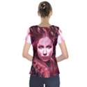 Portrait Woman Red Face Pretty Short Sleeve Front Detail Top View2