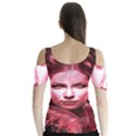 Portrait Woman Red Face Pretty Butterfly Sleeve Cutout Tee  View2