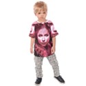 Portrait Woman Red Face Pretty Kids  Raglan Tee View1