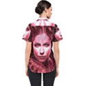 Portrait Woman Red Face Pretty Women s Short Sleeve Shirt View2