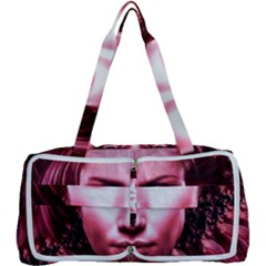 Portrait Woman Red Face Pretty Multi Function Bag by Wegoenart