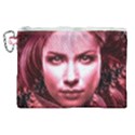 Portrait Woman Red Face Pretty Canvas Cosmetic Bag (XL) View1