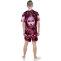 Portrait Woman Red Face Pretty Men s Mesh Tee and Shorts Set View2