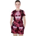 Portrait Woman Red Face Pretty Women s Tee and Shorts Set View1