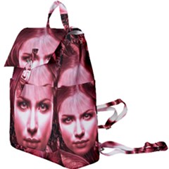 Portrait Woman Red Face Pretty Buckle Everyday Backpack