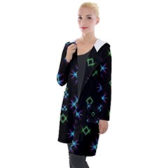 Background Abstract Vector Fractal Hooded Pocket Cardigan