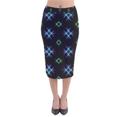 Background Abstract Vector Fractal Velvet Midi Pencil Skirt by Wegoenart