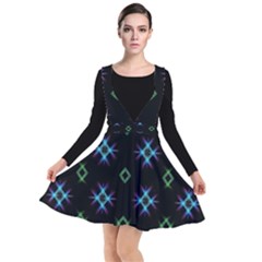 Background Abstract Vector Fractal Plunge Pinafore Dress