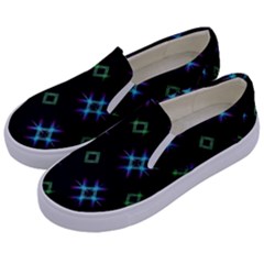 Background Abstract Vector Fractal Kids  Canvas Slip Ons by Wegoenart