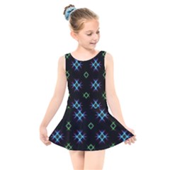 Background Abstract Vector Fractal Kids  Skater Dress Swimsuit