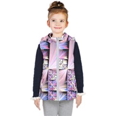 Fractal Art Artwork Digital Art Kids  Hooded Puffer Vest by Wegoenart