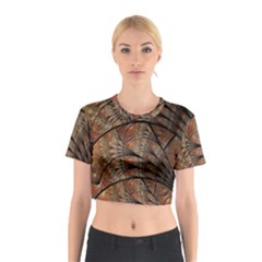 Fractals Artistic Digital Design Cotton Crop Top by Wegoenart