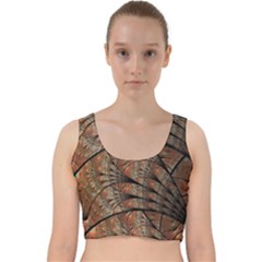 Fractals Artistic Digital Design Velvet Racer Back Crop Top by Wegoenart