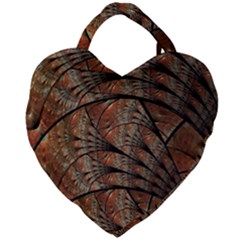 Fractals Artistic Digital Design Giant Heart Shaped Tote by Wegoenart