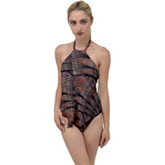 Fractals Artistic Digital Design Go With The Flow One Piece Swimsuit by Wegoenart