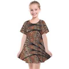 Fractals Artistic Digital Design Kids  Smock Dress