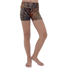 Fractals Artistic Digital Design Kids  Lightweight Velour Yoga Shorts