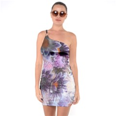 Flower Digital Art Artwork Abstract One Soulder Bodycon Dress by Wegoenart