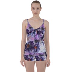 Flower Digital Art Artwork Abstract Tie Front Two Piece Tankini by Wegoenart