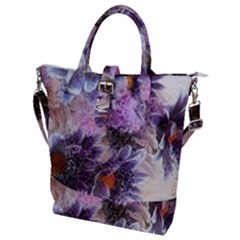 Flower Digital Art Artwork Abstract Buckle Top Tote Bag