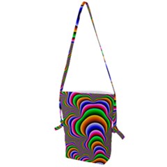 Fractal Background Pattern Color Folding Shoulder Bag