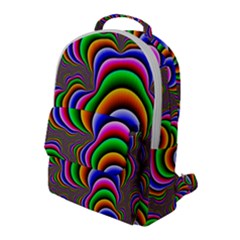 Fractal Background Pattern Color Flap Pocket Backpack (large)