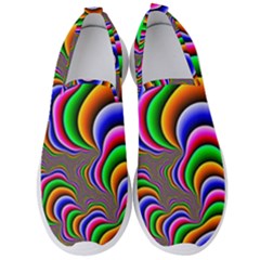 Fractal Background Pattern Color Men s Slip On Sneakers